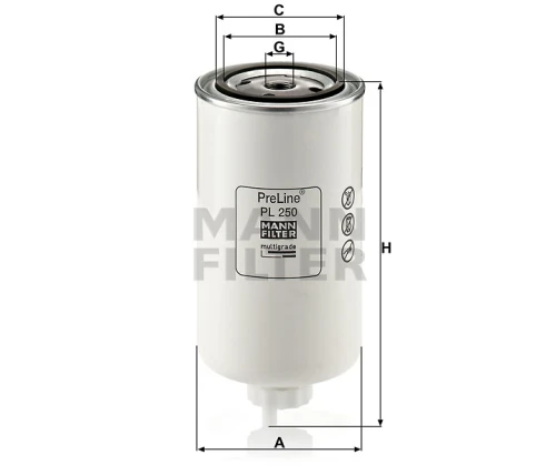 Lọc động cơ DEUTZ TD 3.6 L4 - Mann Filter WDK962/8-PL250